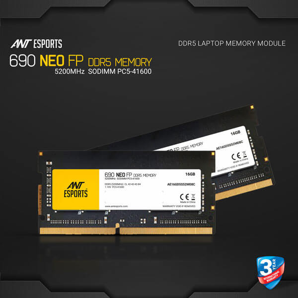 Buy Ant Esports Neo 16GB Laptop RAM, AE16GD5S52M08C
